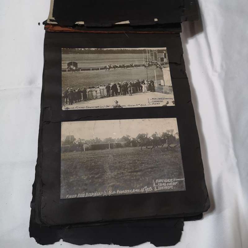 C Anderson Horse Racing Rare Photos in a Kodak Album from 1922 to 1933- Rare