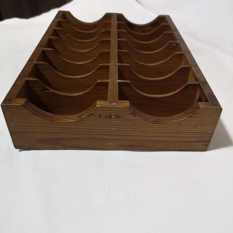 Vintage Wood Card Holder