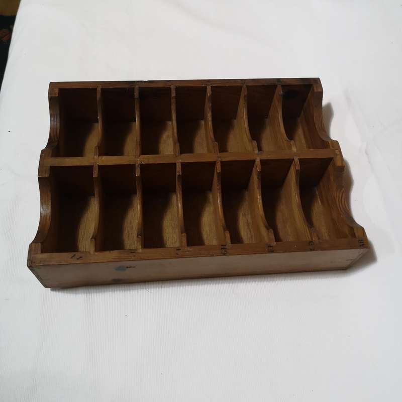 Vintage Wood Card Holder