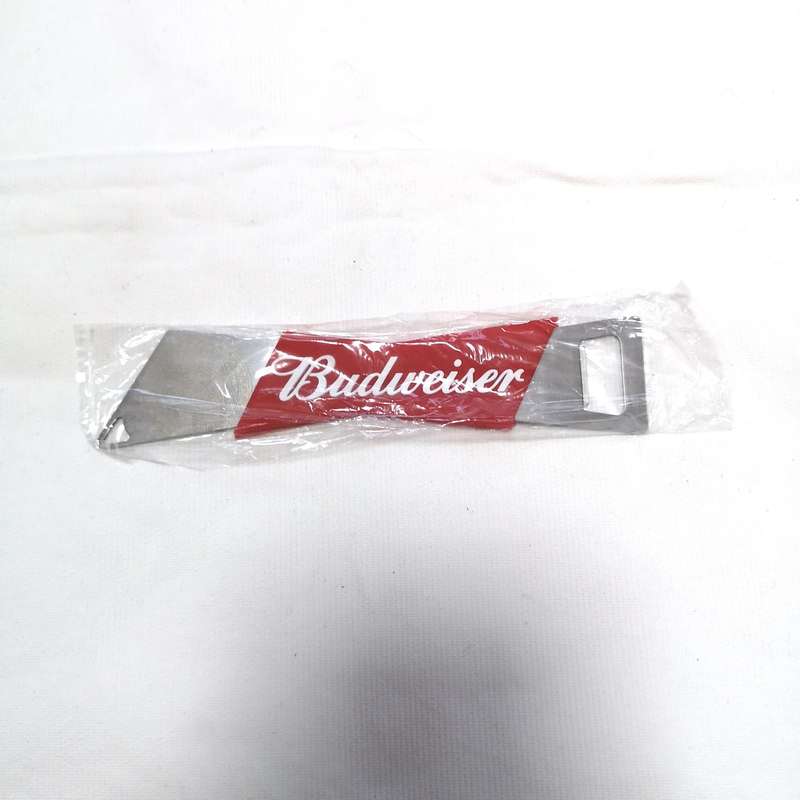 Budweiser Bottle Opener Stainless Steel Red Logo Bartender Laser Engraved
