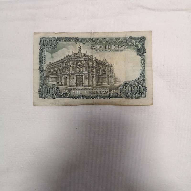 1971 Bank of Spain ~ 1000 Pesetas Bank Note ~ Serial # 3G 814993
