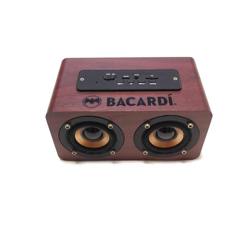 Bacardi Retro Bluetooth Speaker, Wood finish