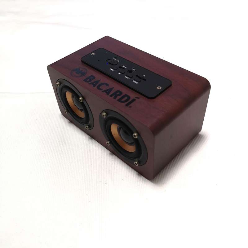Bacardi Retro Bluetooth Speaker, Wood finish