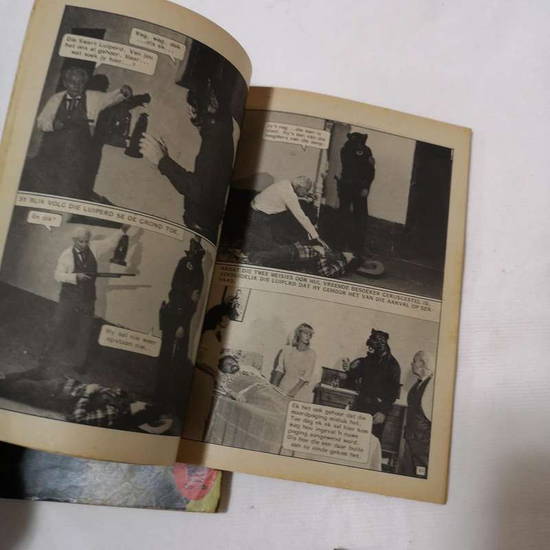Die Swart Luiperd Afrikaans photo comic book- 3 Editions. Rare