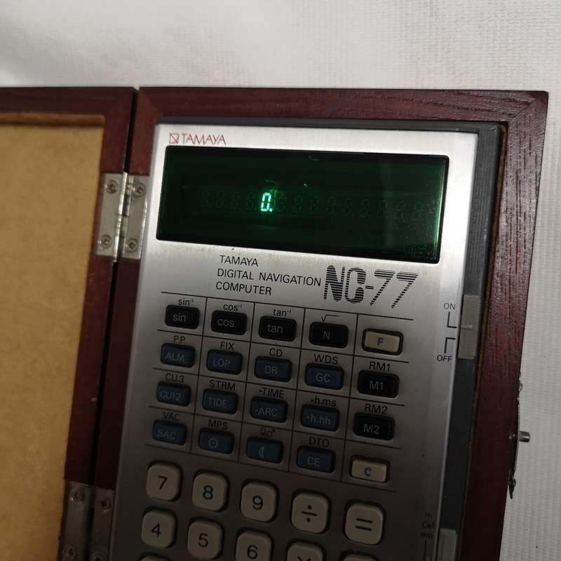 Tamaya NC-77 Navigation Computer in Wood Case- Vintage- Japan