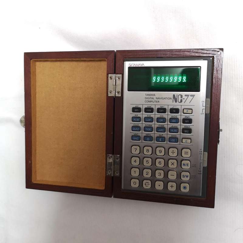 Tamaya NC-77 Navigation Computer in Wood Case- Vintage- Japan