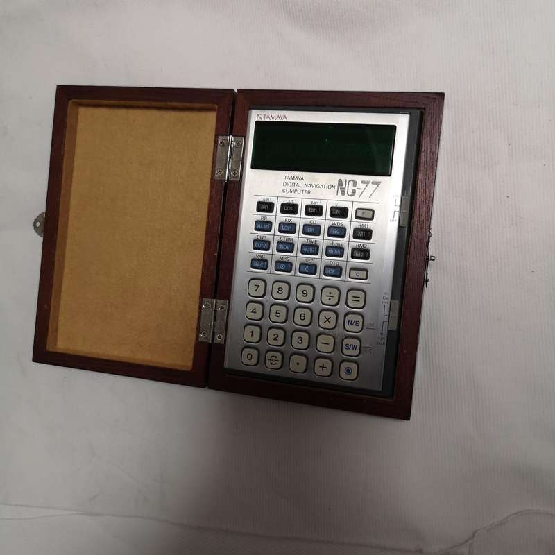 Tamaya NC-77 Navigation Computer in Wood Case- Vintage- Japan