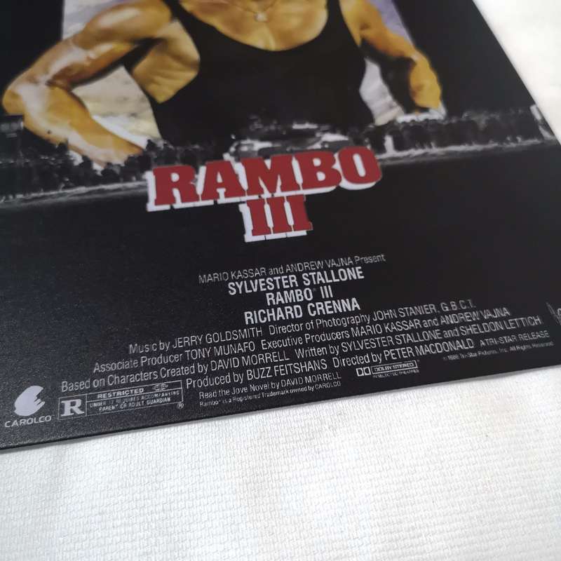 Rambo 3 Movie Metal Poster Tin Sign Sylvester Stallone 20x30cm Plate