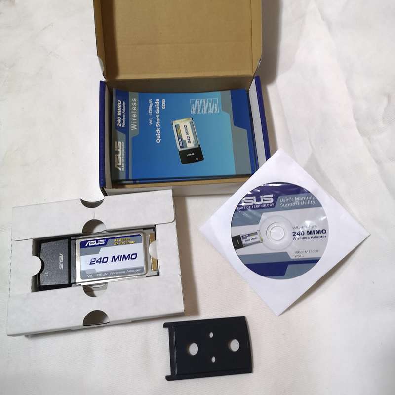 ASUS WL-106gM 240 MIMO Wireless Adapter PCMCIA WiFi 240Mbps 90-I8S002E00-01PZ