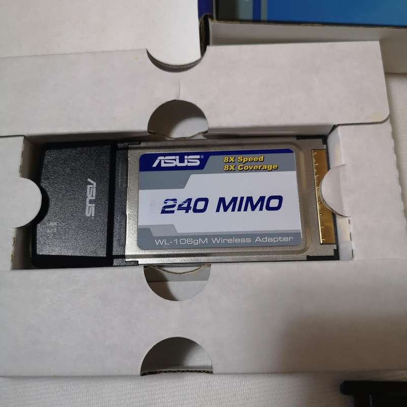 ASUS WL-106gM 240 MIMO Wireless Adapter PCMCIA WiFi 240Mbps 90-I8S002E00-01PZ