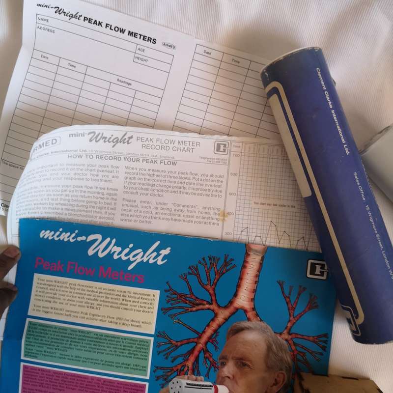 Asthmatics AIRMED Mini Wright Peak Flow Meter- England