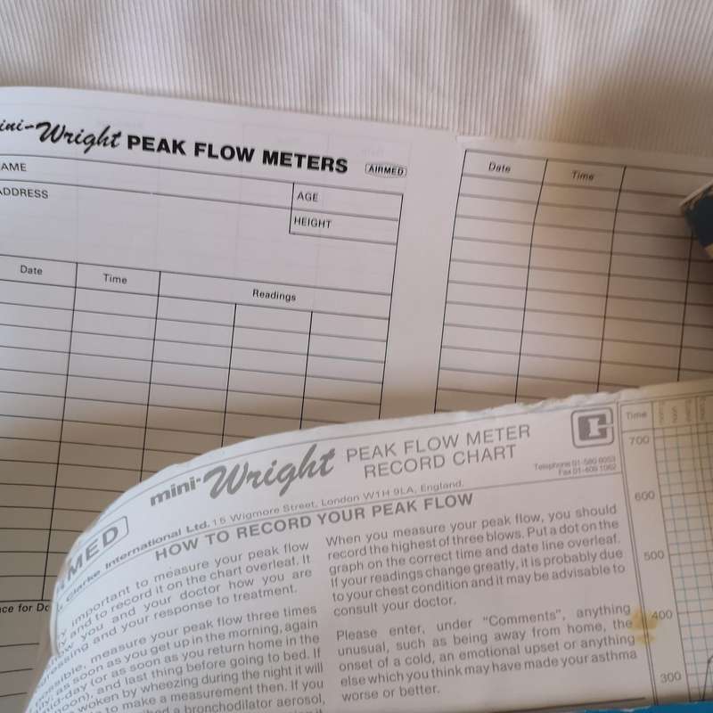 Asthmatics AIRMED Mini Wright Peak Flow Meter- England