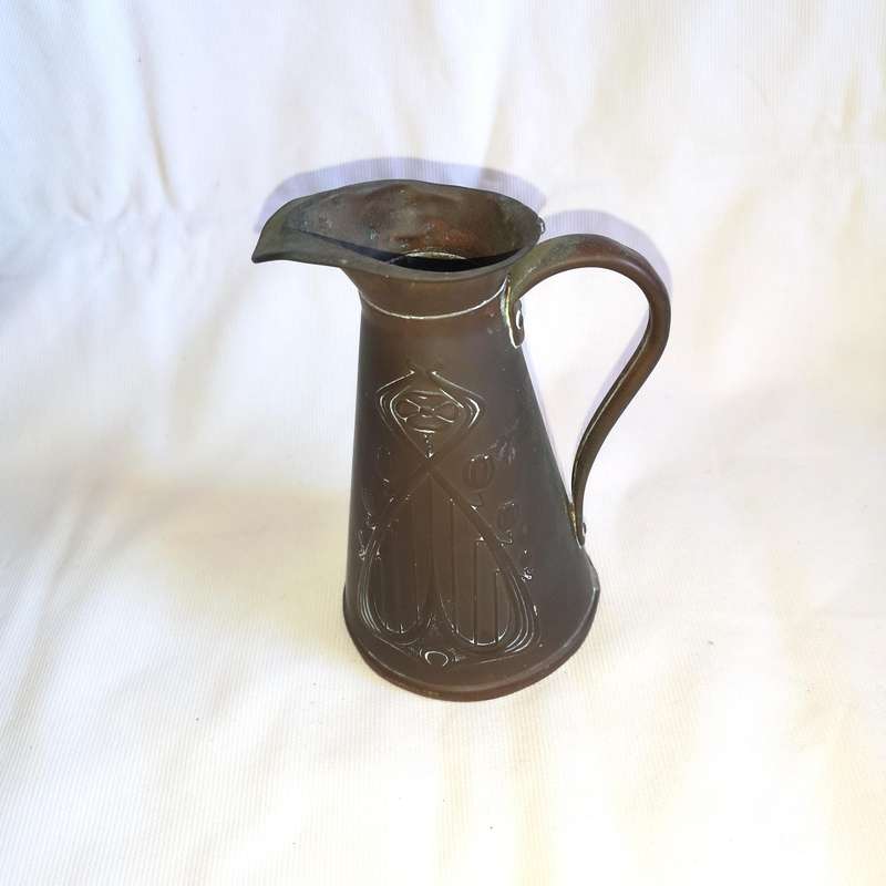 Antique JS&S Solid Copper Made in England Pitcher