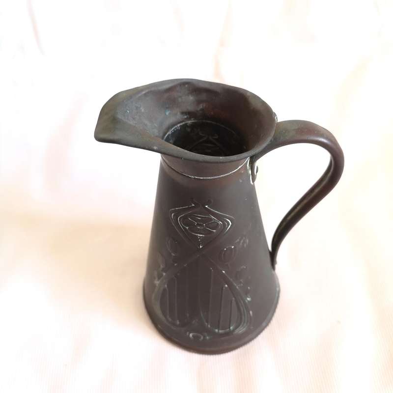 Antique JS&S Solid Copper Made in England Pitcher