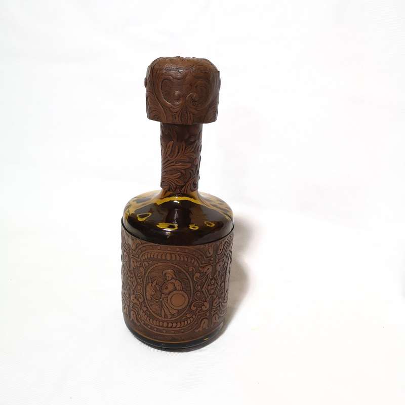 Vintage Spanish Leather Wrapped Decanter