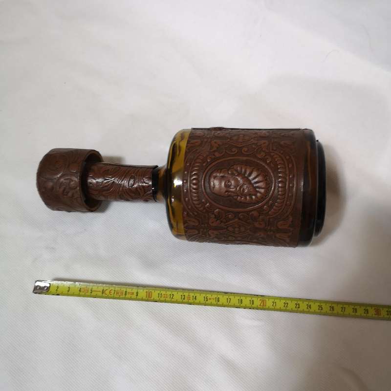 Vintage Spanish Leather Wrapped Decanter