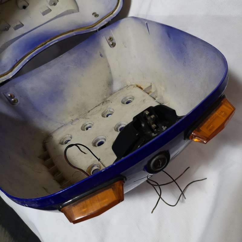 Vintage Honda CB750F Luggage Rack with storage Compartment and seat back