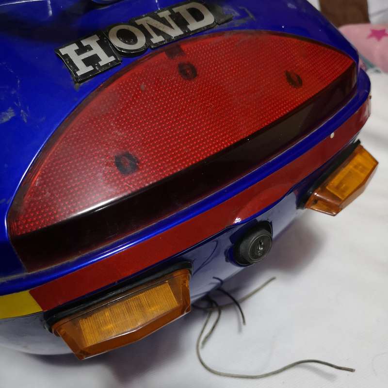 Vintage Honda CB750F Luggage Rack with storage Compartment and seat back
