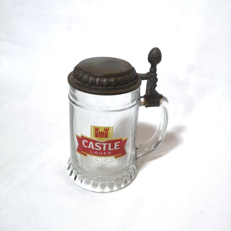 Rare Castle Pewter Lidded Stein- Made in West Germany BMF