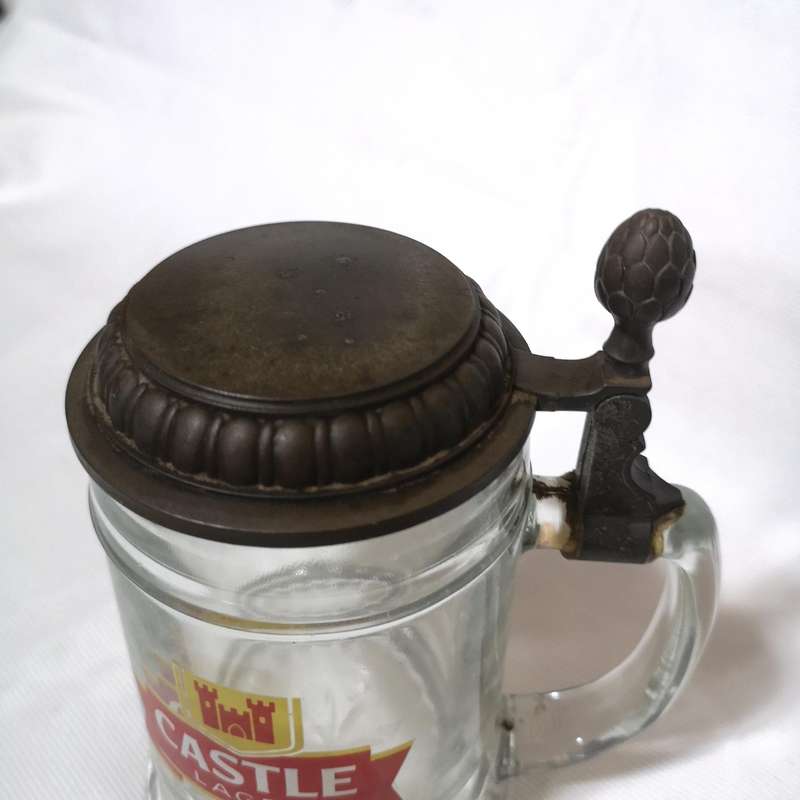 Rare Castle Pewter Lidded Stein- Made in West Germany BMF