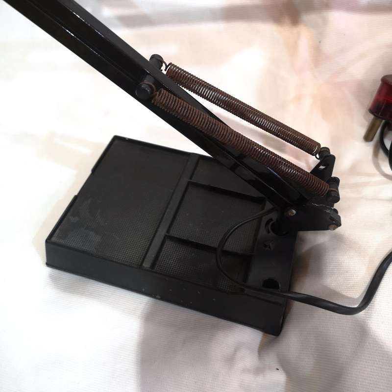 Vintage Black Architect's Lamp with Weighted Organiser Base