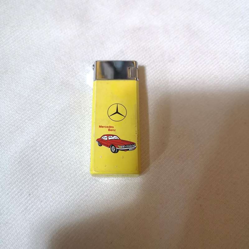 Vintage 70s Pinnacle Gas Lighter with Mercedes 450SLC Branding