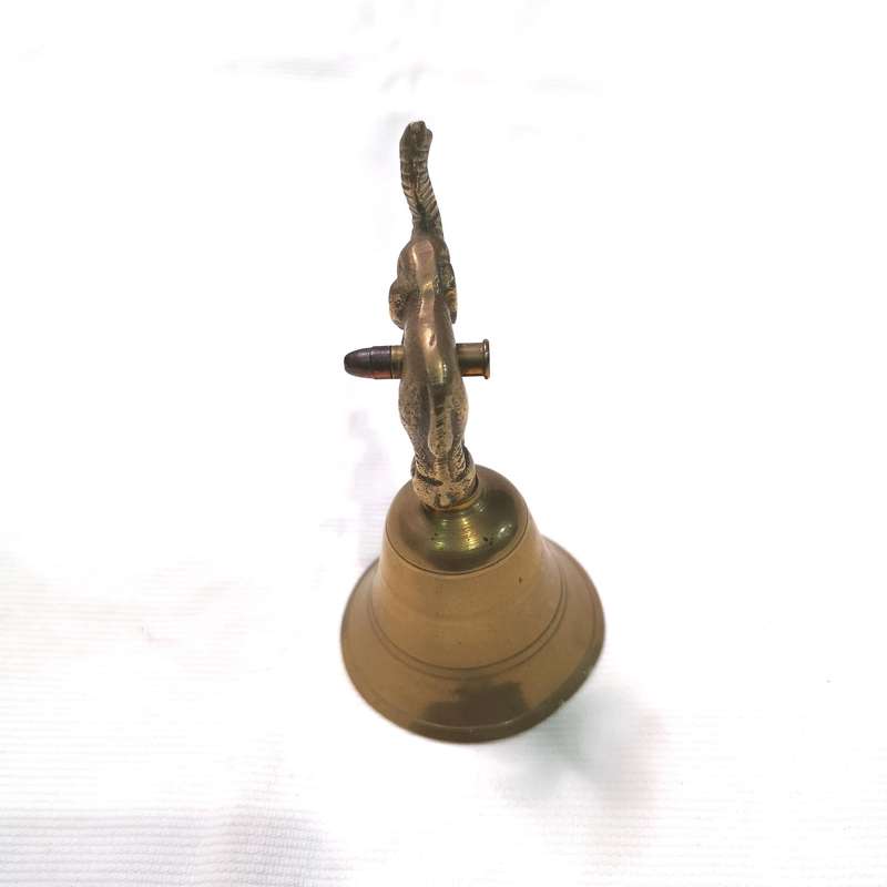 Vintage Brass Hand Table Bell Elephant