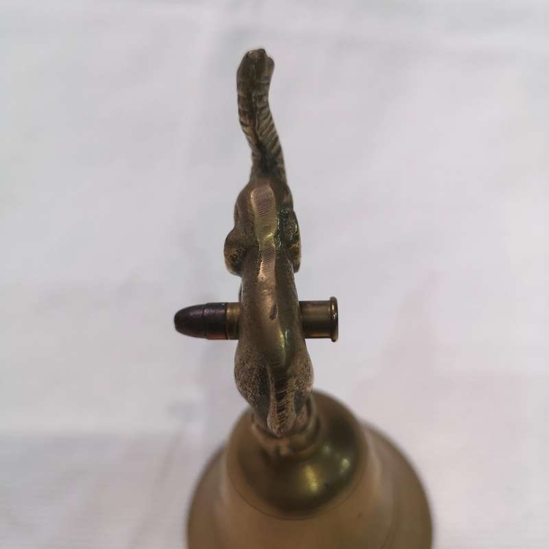 Vintage Brass Hand Table Bell Elephant