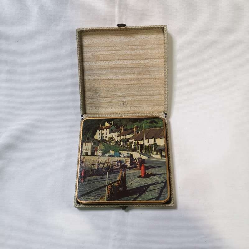 Vintage WIN EL WARE Oversized Collectable Antique England Made Barware Coasters