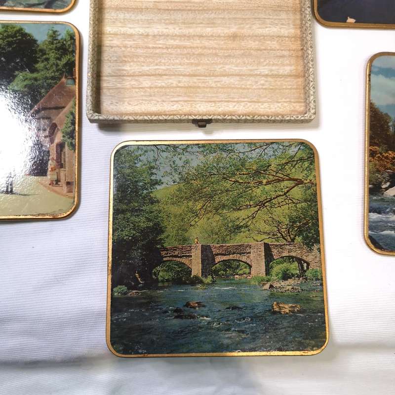 Vintage WIN EL WARE Oversized Collectable Antique England Made Barware Coasters