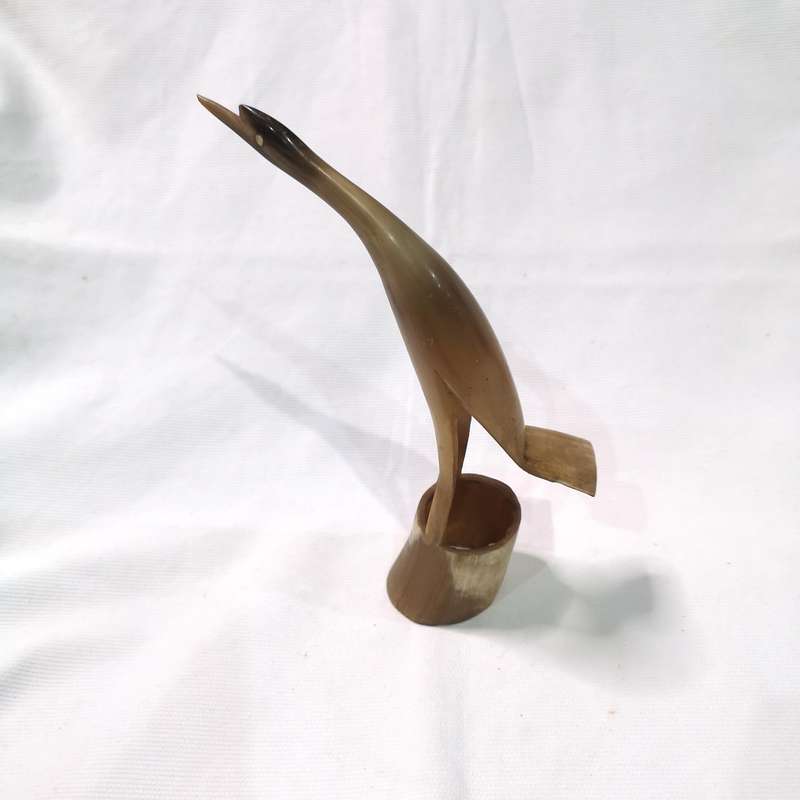 Bird Figurine Hand Carved Kenya- Horn Carving