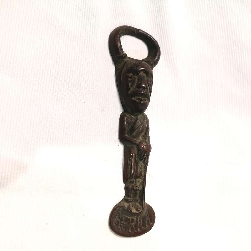 Cast Copper Tribal Bottle Opener- 200g- "Africa" Made in Rhodesia