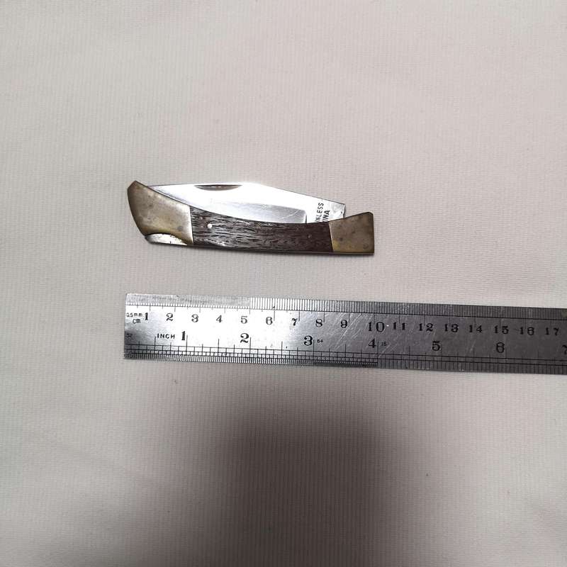 Vintage Lockback Pocket Knife made with Wood & Brass- Handmade
