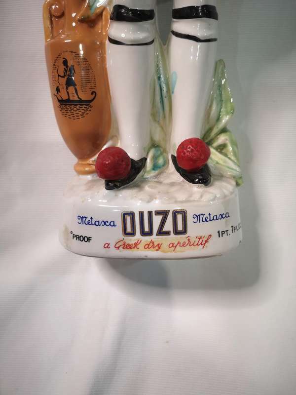 Vintage large pair of Italian METAXA bottles ouzo metaxa decanters