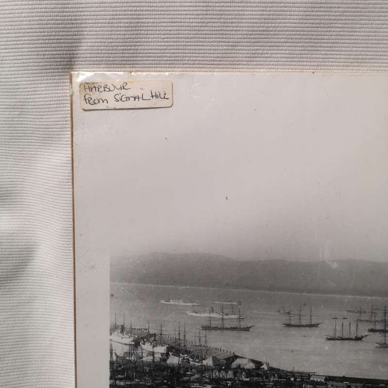 Historical Vintage 1800s Image "Cape Town Harbour from Signal Hill"