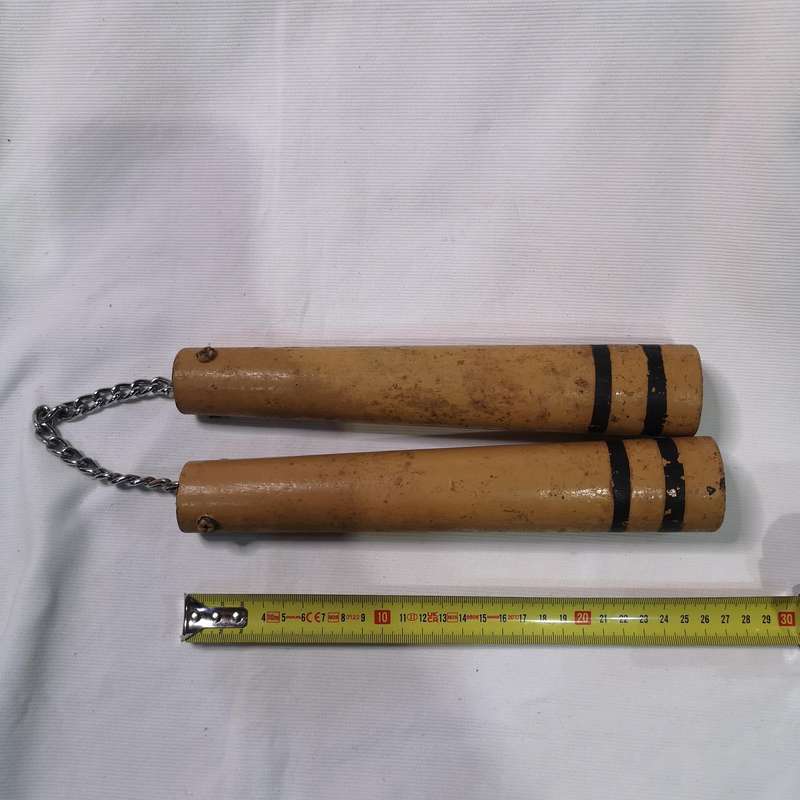 Nunchaku- Vintage Handmade- Solid Wood
