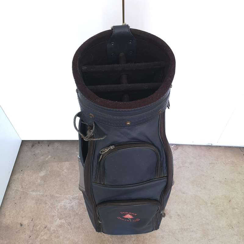 Golf Bag ISEMANN Leather with Durban Country Club Branding- Vintage