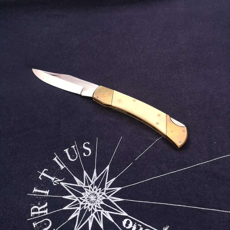 Handmade Folding Pocket Knife- Vintage Unused- Beautiful Handle
