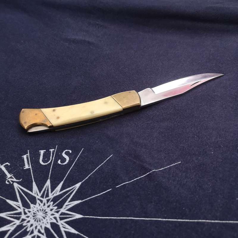 Handmade Folding Pocket Knife- Vintage Unused- Beautiful Handle