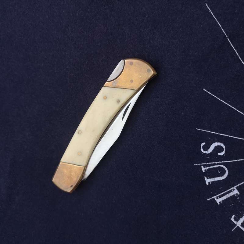 Handmade Folding Pocket Knife- Vintage Unused- Beautiful Handle