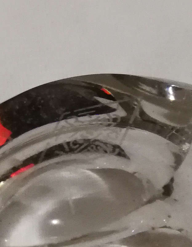 Vannes Le Chatel Crystal France Clear Duckling Pipe Holder Ashtray/ Trinket Dish.