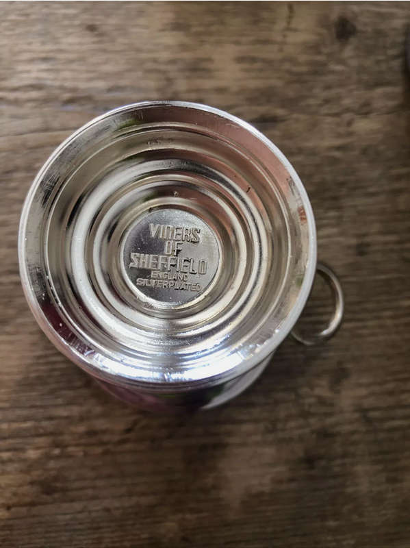 Vintage VINERS of SHEFFIELD Silver Plated Mini Vase Wine Cooler Lion Handles.