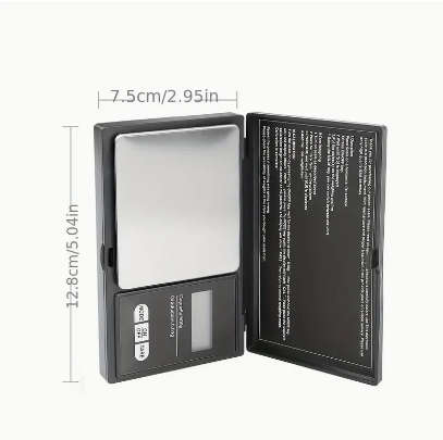 Professional Electronic Digital Scale.  Notebook Style 500g. Weighs in g, ct, oz, ozt, dwt, tl, gn,
