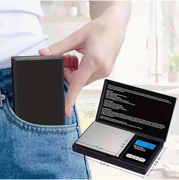Professional Electronic Digital Scale.  Notebook Style 500g. Weighs in g, ct, oz, ozt, dwt, tl, gn,