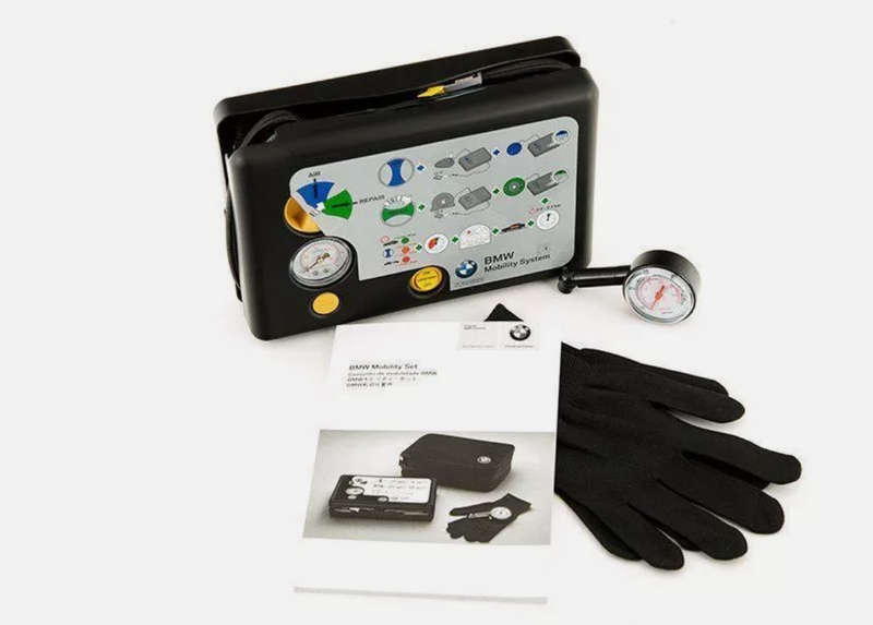 BMW Mobility Kit- A must have for Runflat Tyres. Comes with bag and accessories