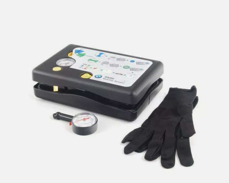 BMW Mobility Kit- A must have for Runflat Tyres. Comes with bag and accessories