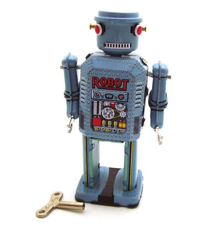 Wind Up Toy MS416 Large Eye Robot Iron Robot Retro Tin Toy