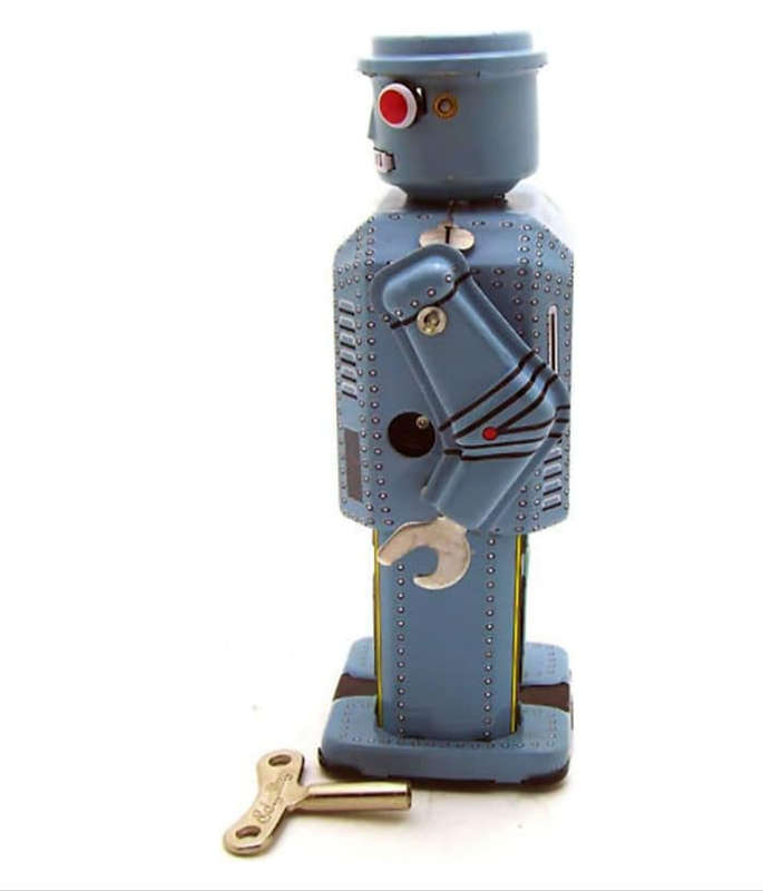 Wind Up Toy MS416 Large Eye Robot Iron Robot Retro Tin Toy