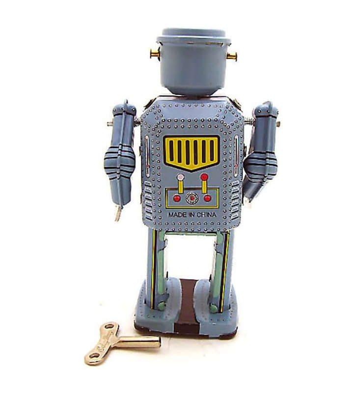 Wind Up Toy MS416 Large Eye Robot Iron Robot Retro Tin Toy