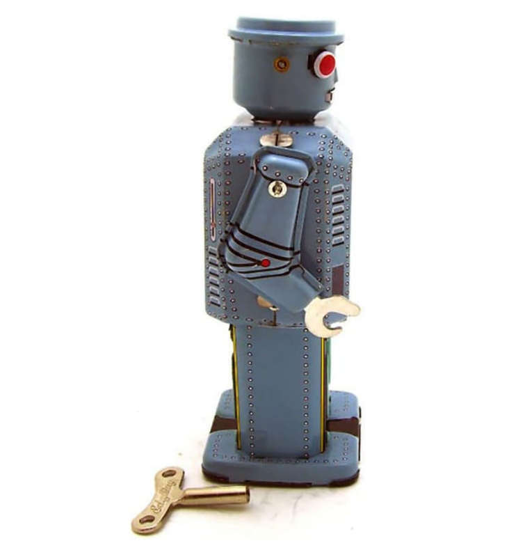 Wind Up Toy MS416 Large Eye Robot Iron Robot Retro Tin Toy